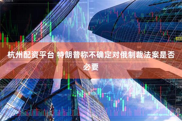 杭州配资平台 特朗普称不确定对俄制裁法案是否必要